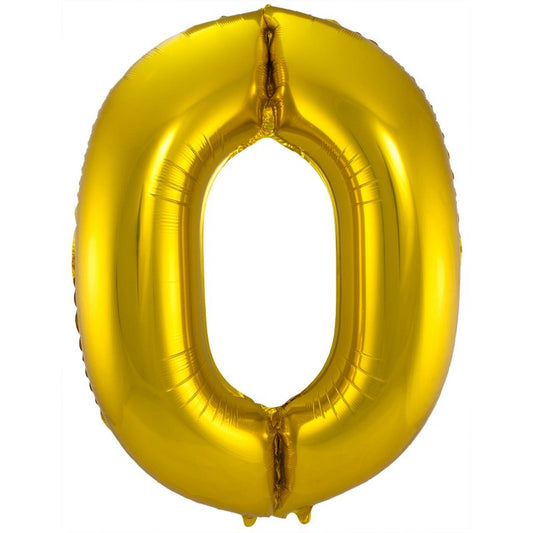 Globo foil numero oro inflado