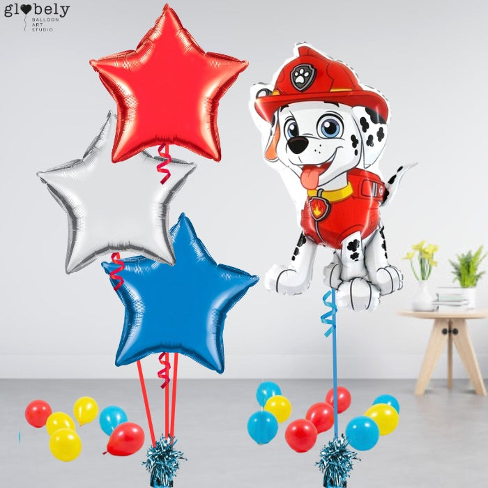 Caja GloBOOM con globos Patrulla Canina MARSHALL