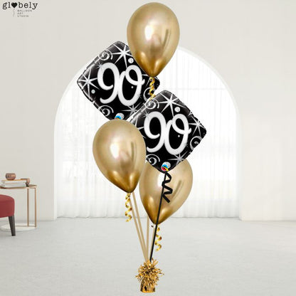 Caja GloBOOM con globos Diamond 90 Cumpleaños