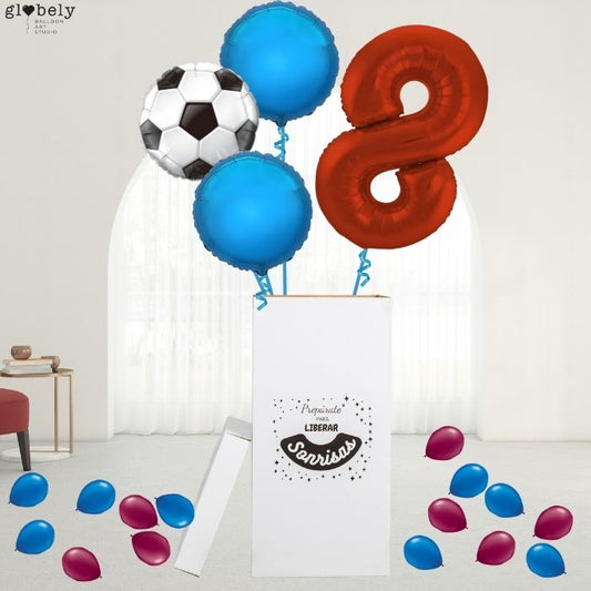 Caja GloBOOM con globos Fútbol Barça