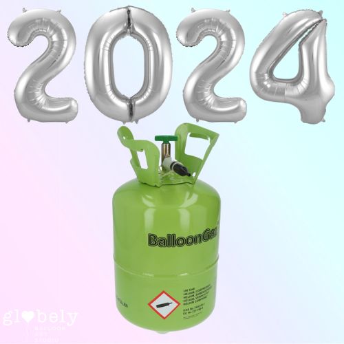 Pack globos Fin de Año 2024 plata