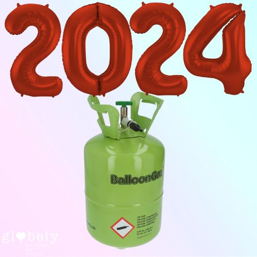 Pack globos Fin de Año 2024 rojo