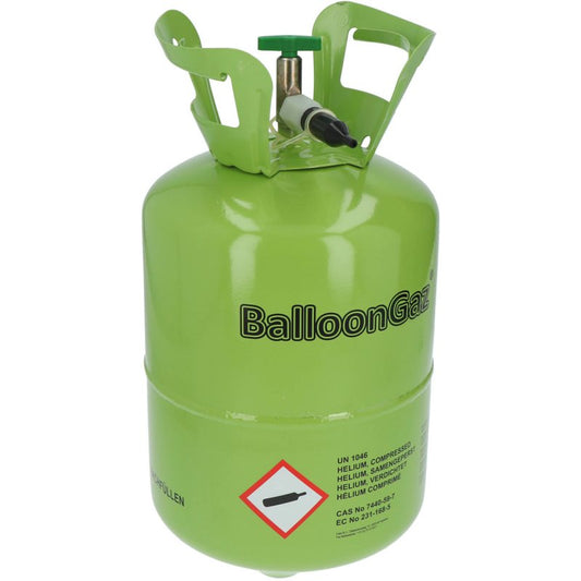 Botella helio desechable 30 globos
