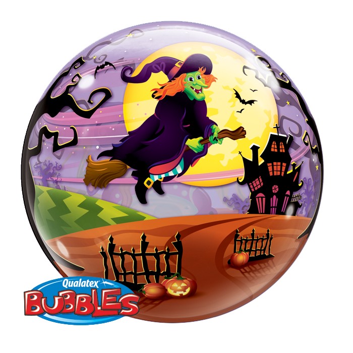 Globo bubble halloween calabaza cementerio