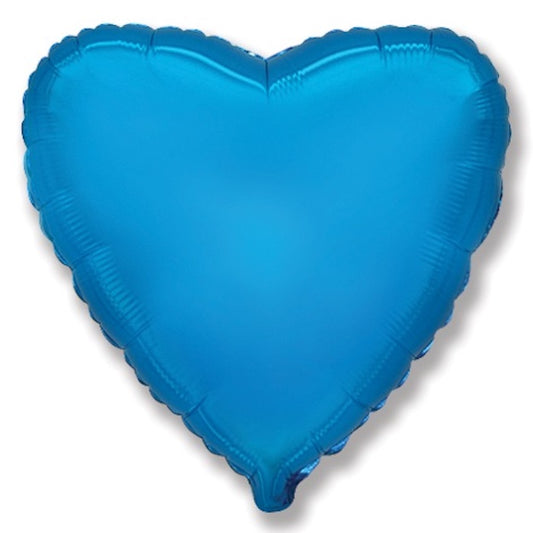 Globo corazón azul zafiro