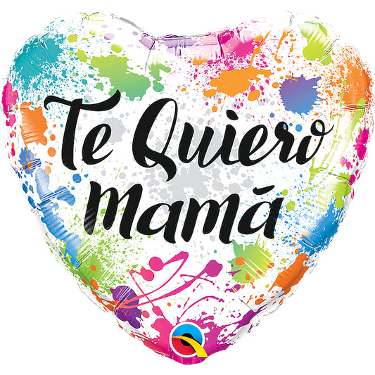 Globo corazón te quiero mamá inflado