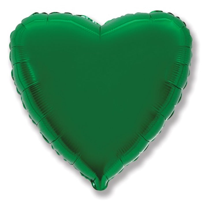 Globo corazón verde esmeralda