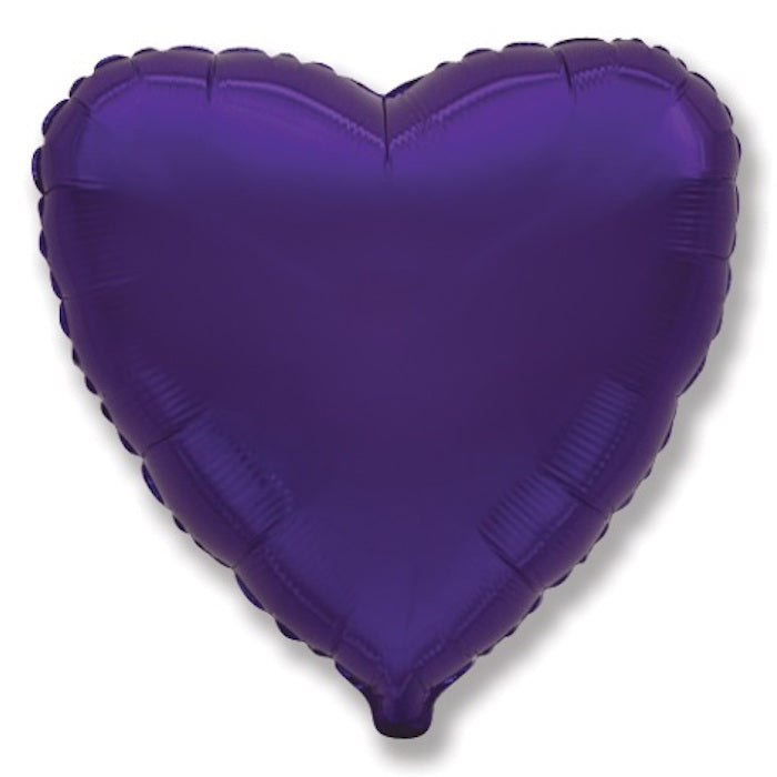 Globo corazón violeta inflado