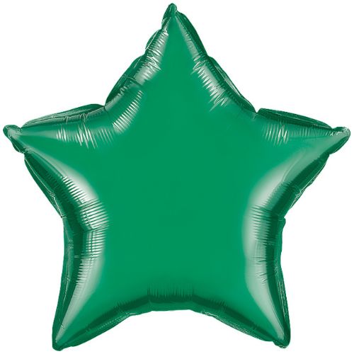Globo estrella verde esmeralda inflado