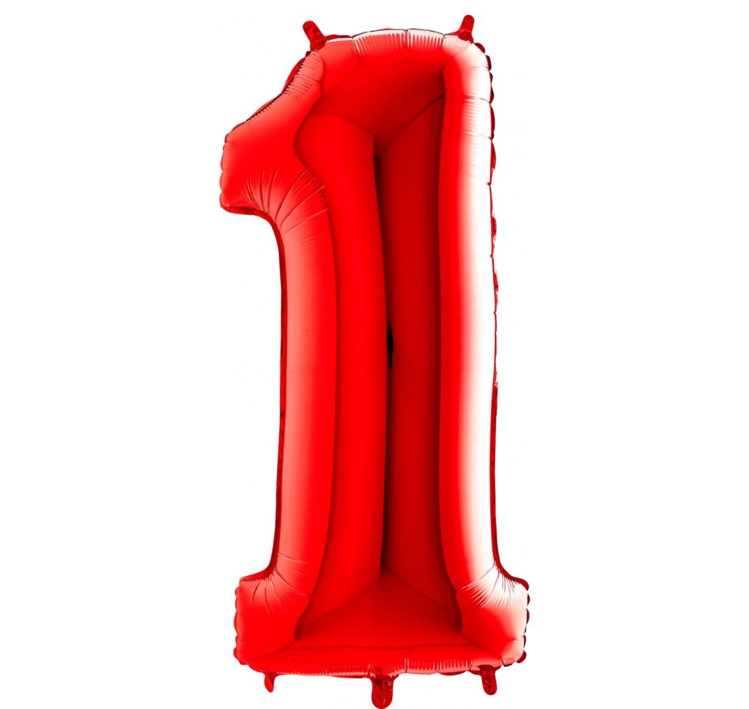 Globo foil numero rojo 102cm