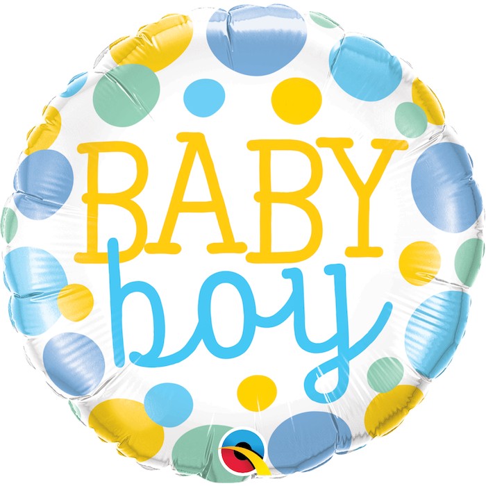 Globo baby boy puntos inflado