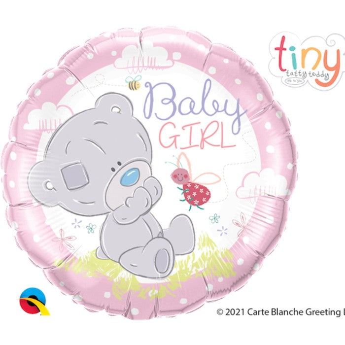 Globo baby girl oso teddy rosa inflado