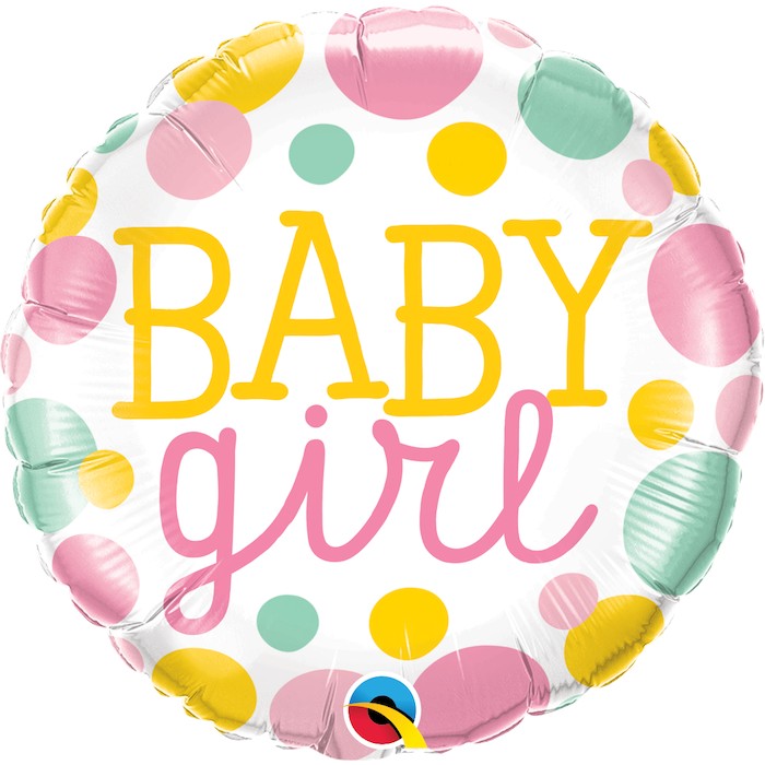 Globo baby girl puntos inflado