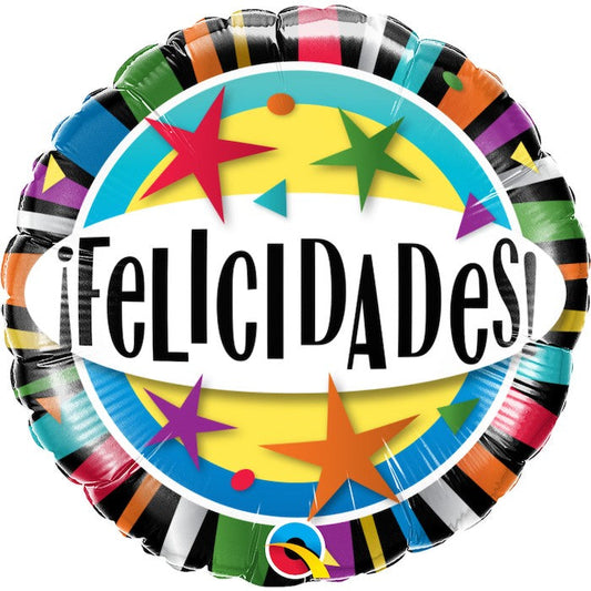 Globo felicidades estrellas inflado