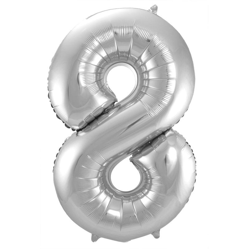 Globo foil numero plata 86cm