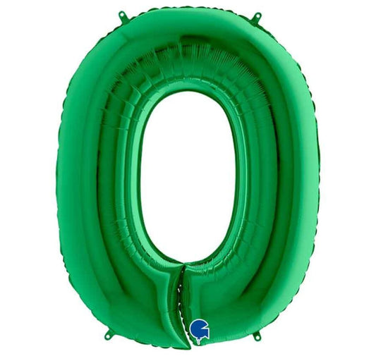 Globo foil numero verde 102cm inflado