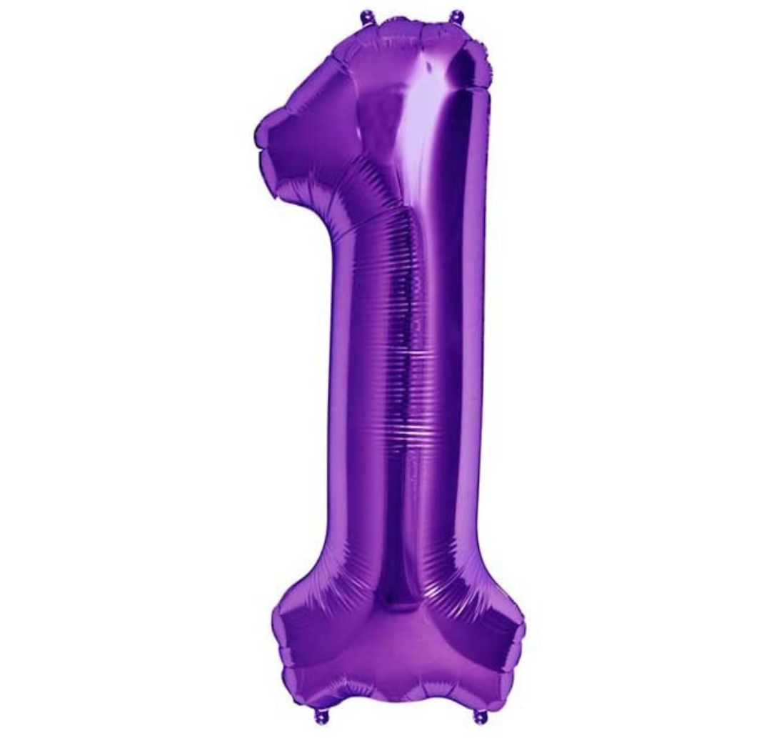 Globo foil numero violeta 86cm