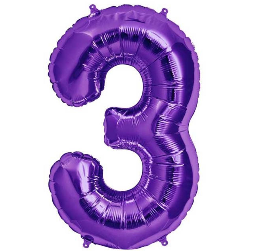 Globo foil numero violeta 86cm