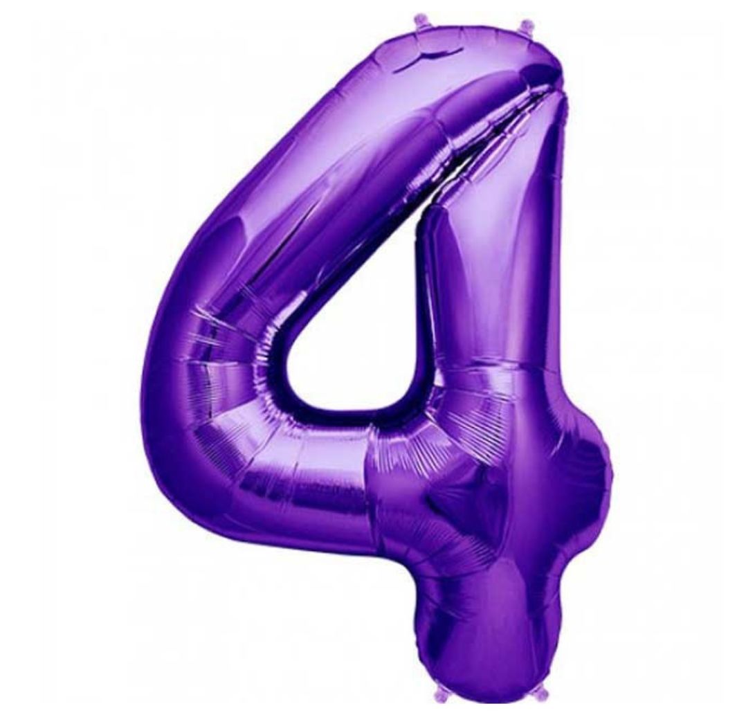 Globo foil numero violeta 86cm