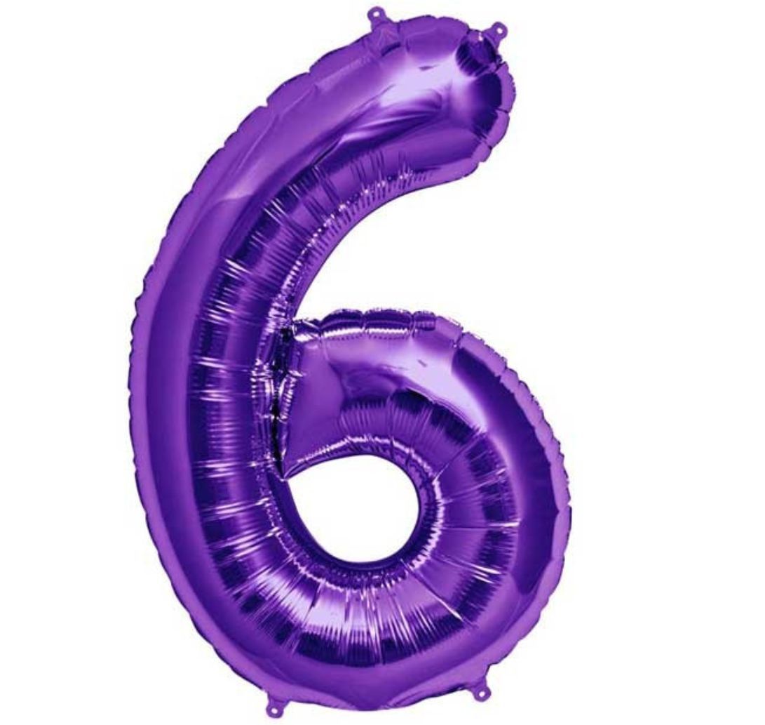 Globo foil numero violeta 86cm