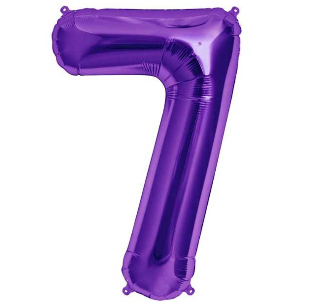 Globo foil numero violeta 86cm