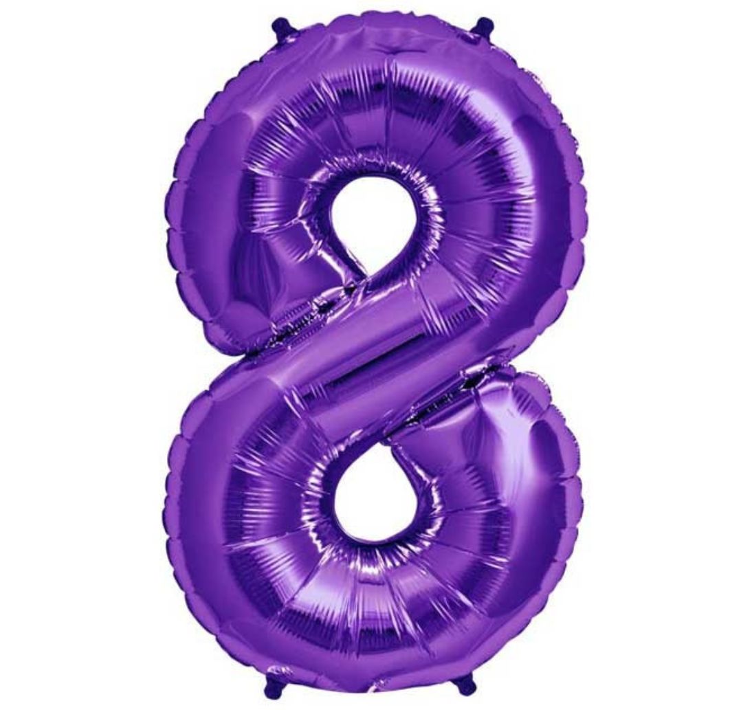 Globo foil numero violeta 86cm