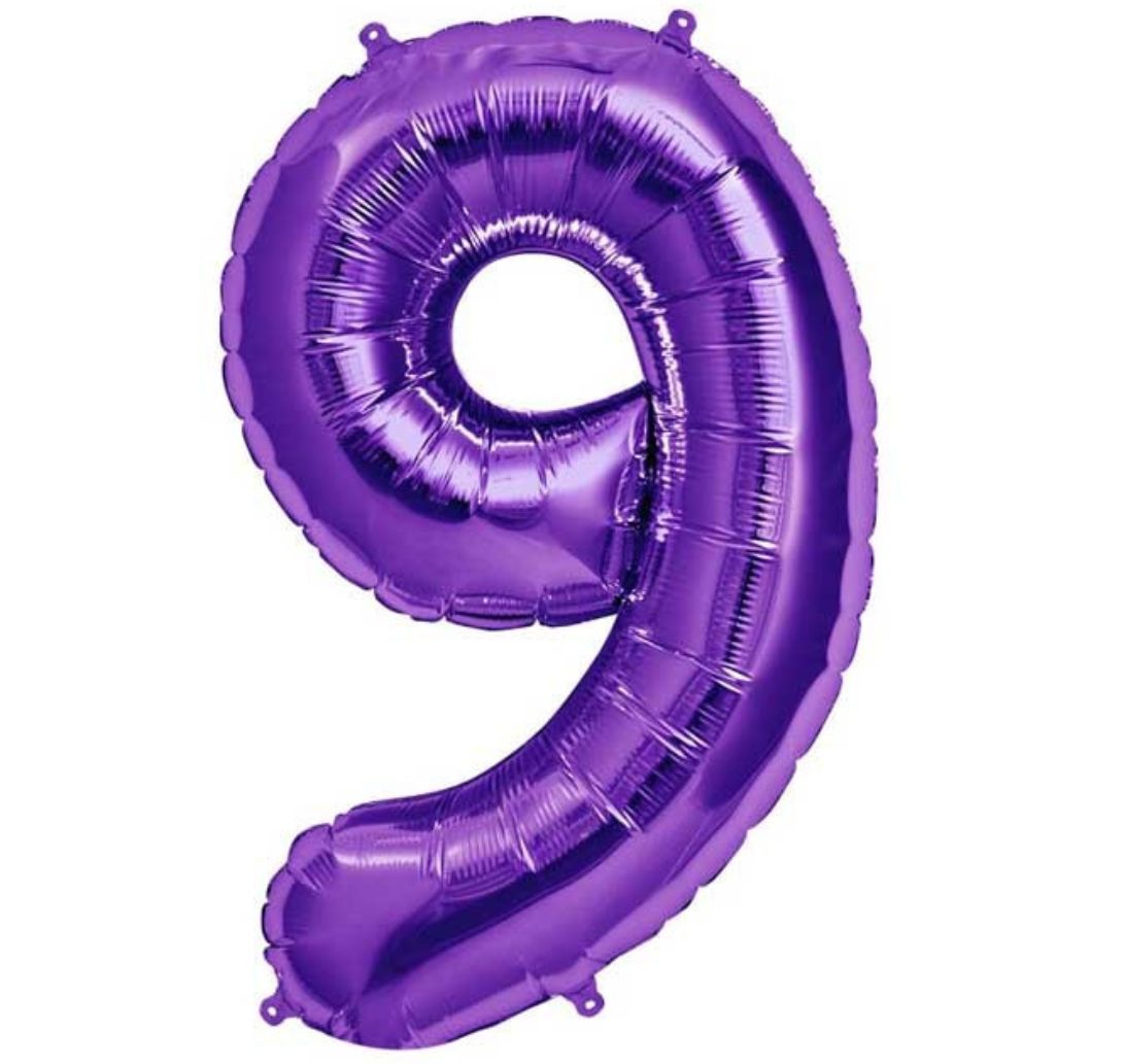 Globo foil numero violeta 86cm