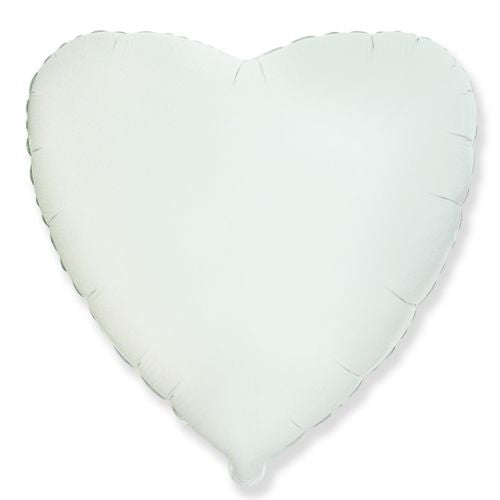 Globo corazón blanco