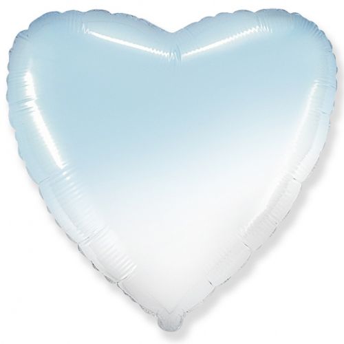 Globo corazón azul pastel difuminado