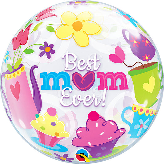 Globo bubble best mom ever! inflado