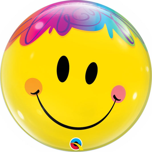 Globo bubble cara sonriente inflado