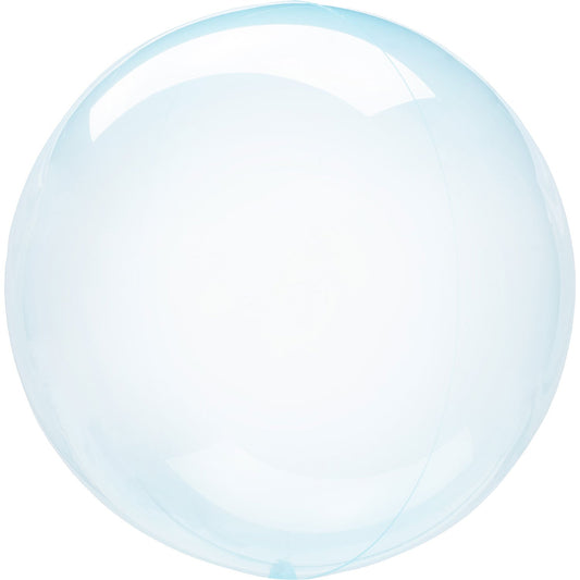 Globo burbuja azul transparente inflado