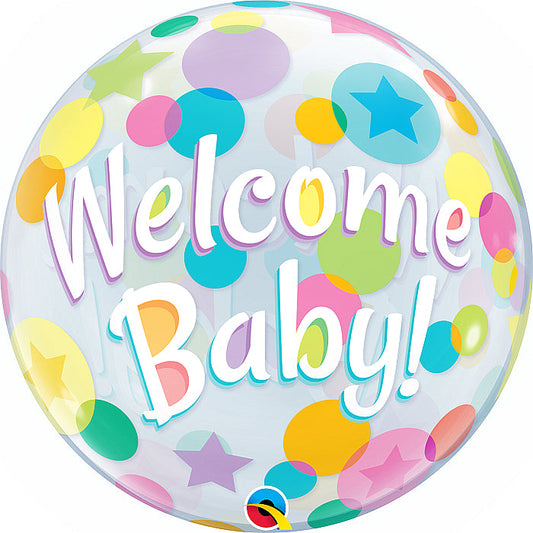 Globo bubble welcome baby inflado
