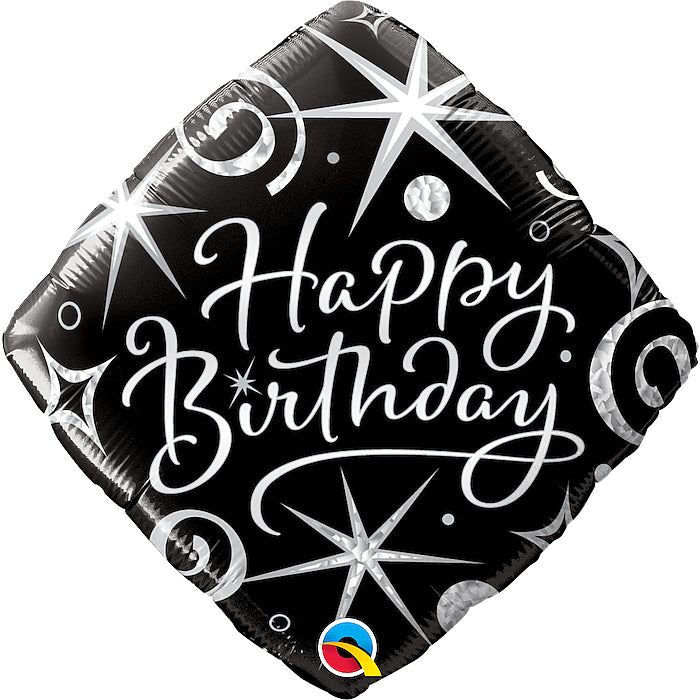 globo foil diamante happy birthday