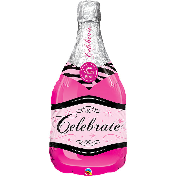 Globo botella cava rosa