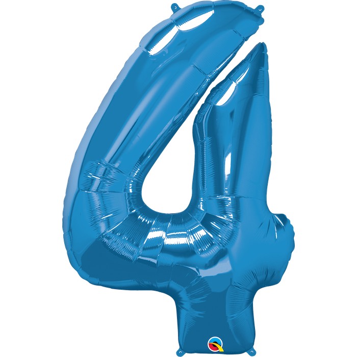 Globo foil numero azul zafiro 102cm