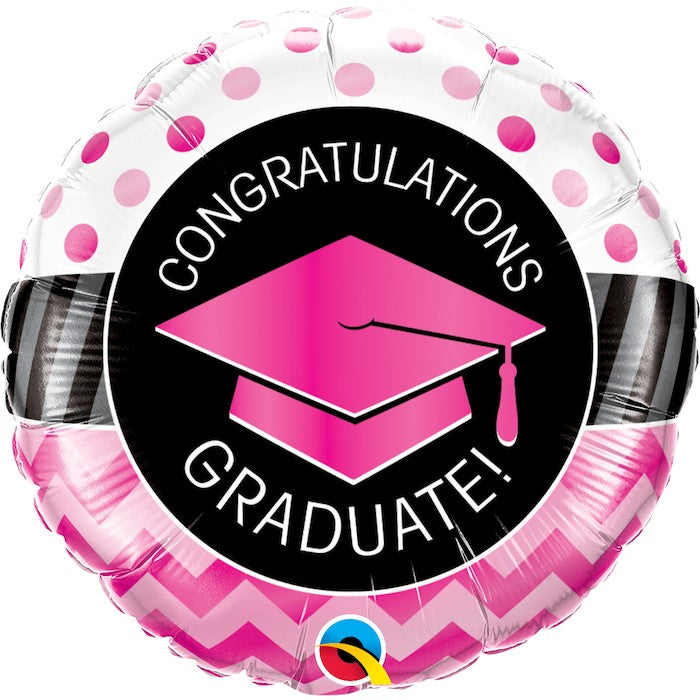 Globo congratualions graduate rosa inflado