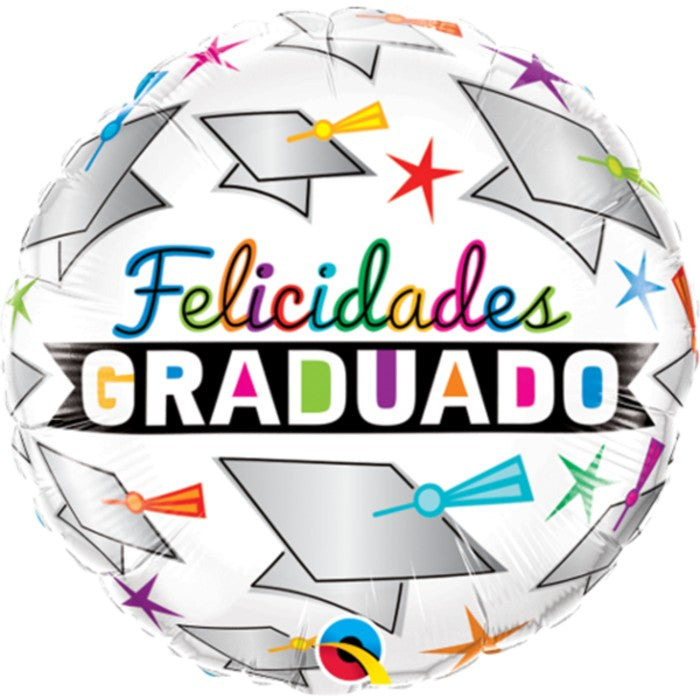 Globo felicidades graduado blanco