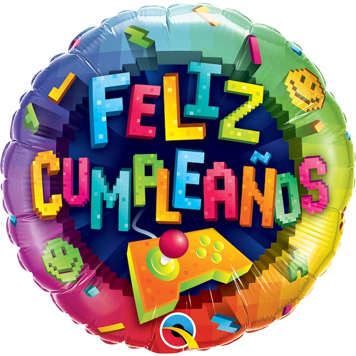 Globo feliz cumpleaños videojuegos