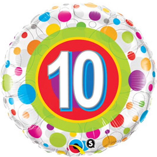 Globo numero 10 puntos