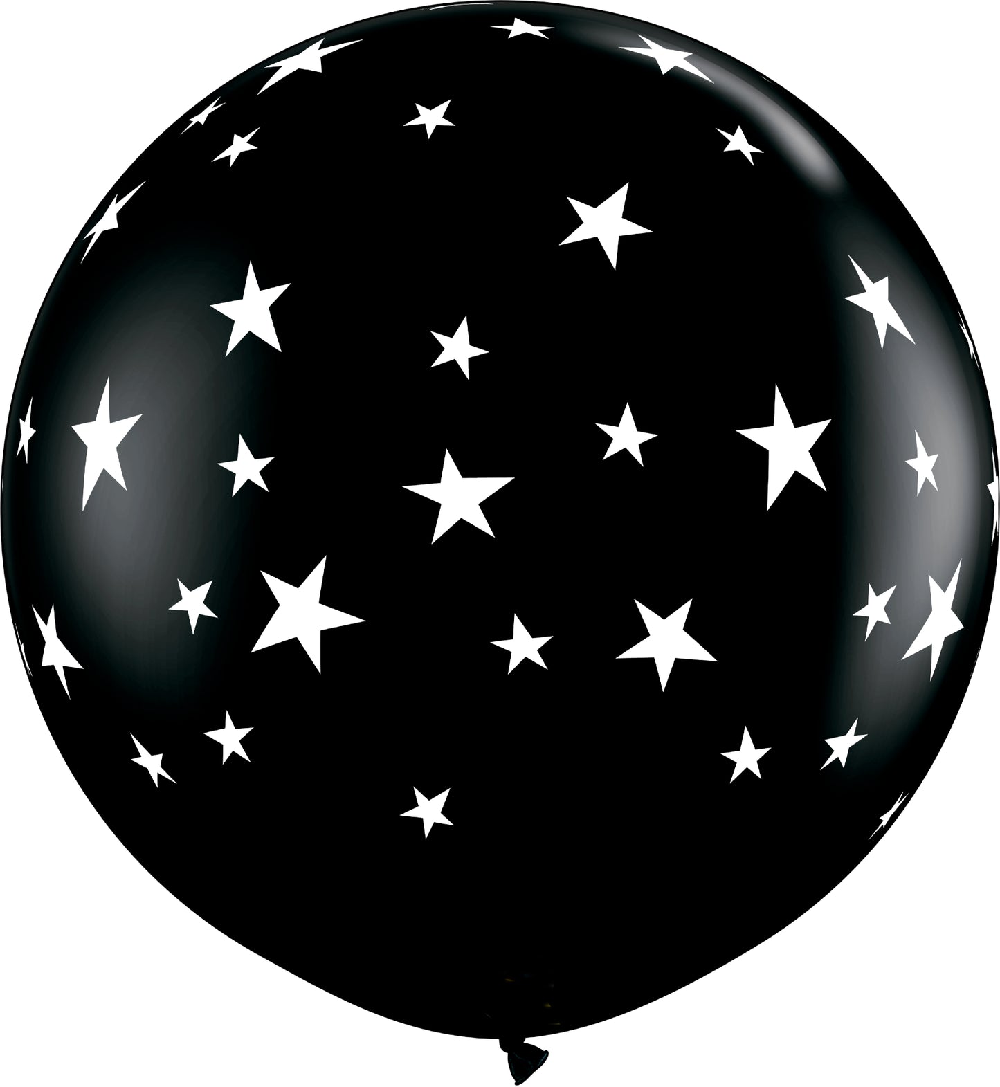 Globo gigante negro estrellas blancas